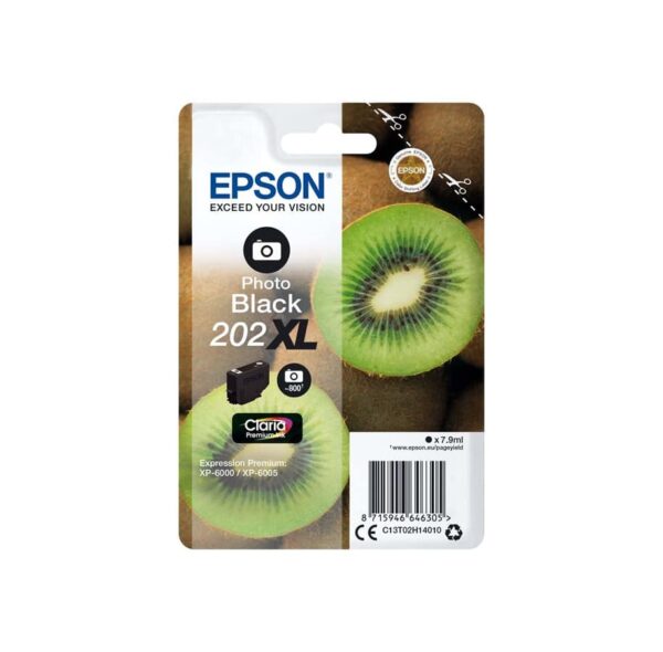 Epson 202XL foto sort blækpatron 8,5 ml C13T02H14010 - original