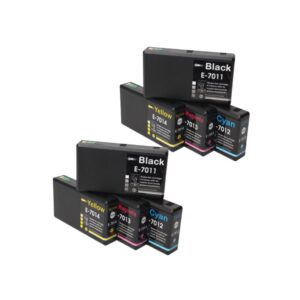 Rabat sæt! epson T7011-T7014  8 farver 2 x BK-C-M-Y  Kompatibel  epson T7011-T7014  414 ml