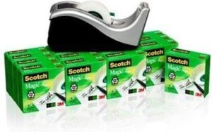 Tapedispenser Scotch® C60 sølv + 16 æsker Scotch® Magic™ tape 19 mm x 33 m