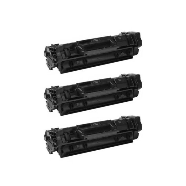 Rabat sæt! 3 stk HP 139A sort toner 4.500 sider i alt  - Kompatibel - W1390A