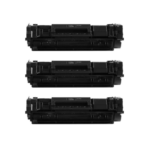 Rabat sæt! 3 stk HP 139X sort toner 12.000 sider i alt  - Kompatibel - W1390X