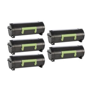 Rabat sæt! Lexmark 51B2H00 - 5 stk sort toner 75.000 sider - kompatibel 5 farver
