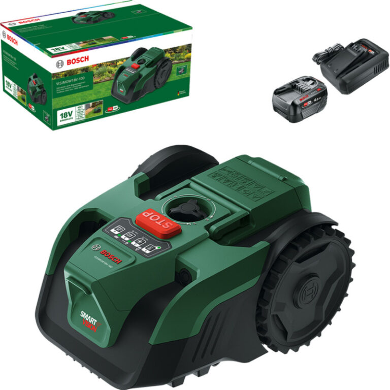 Bosch VISIMOW 18V-100 Robotplæneklipper 100 mÂ² - 4,0 Ah