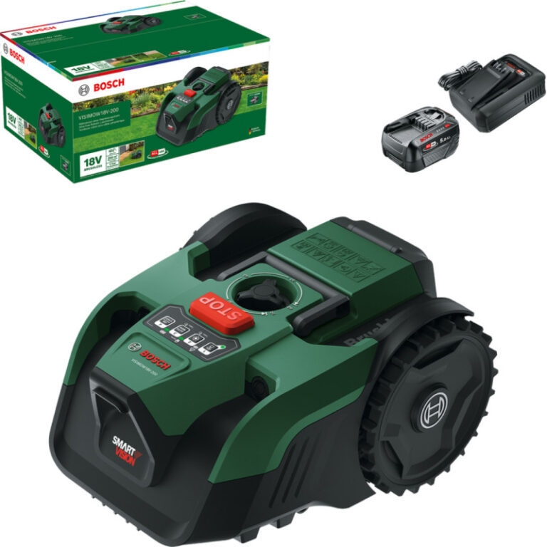 Bosch VISIMOW 18V-200 Robotplæneklipper - 200 mÂ² - 5,0 Ah
