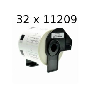 32 stk DK11209 adresseetiketter - 800 stk - 29 x 62mm - Kompatibel Brother - DK11209