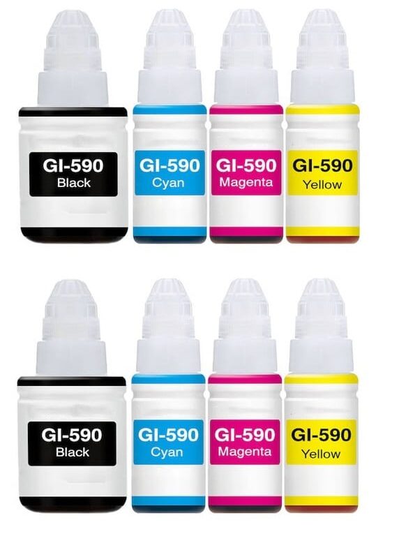 Canon GI-590 2 x BK-C-M-Y blækrefill 960 ml Kompatibel - GI-590 8 stk