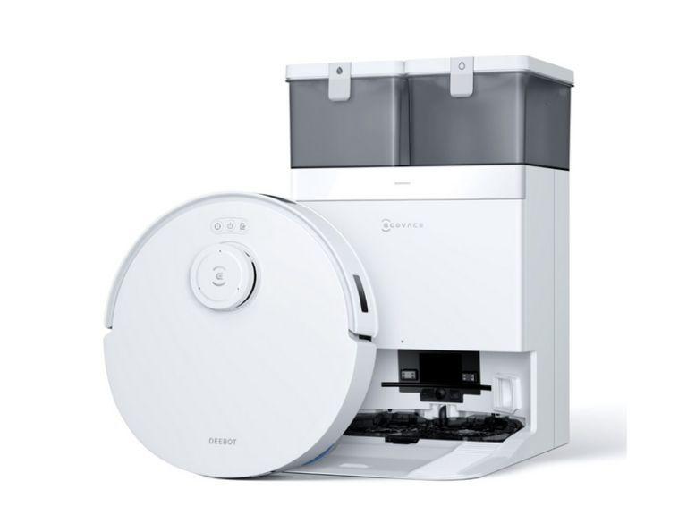 Ecovacs DEEBOT T30C PRO robotstøvsuger med OMNI-station – 12.800 Pa – hvid