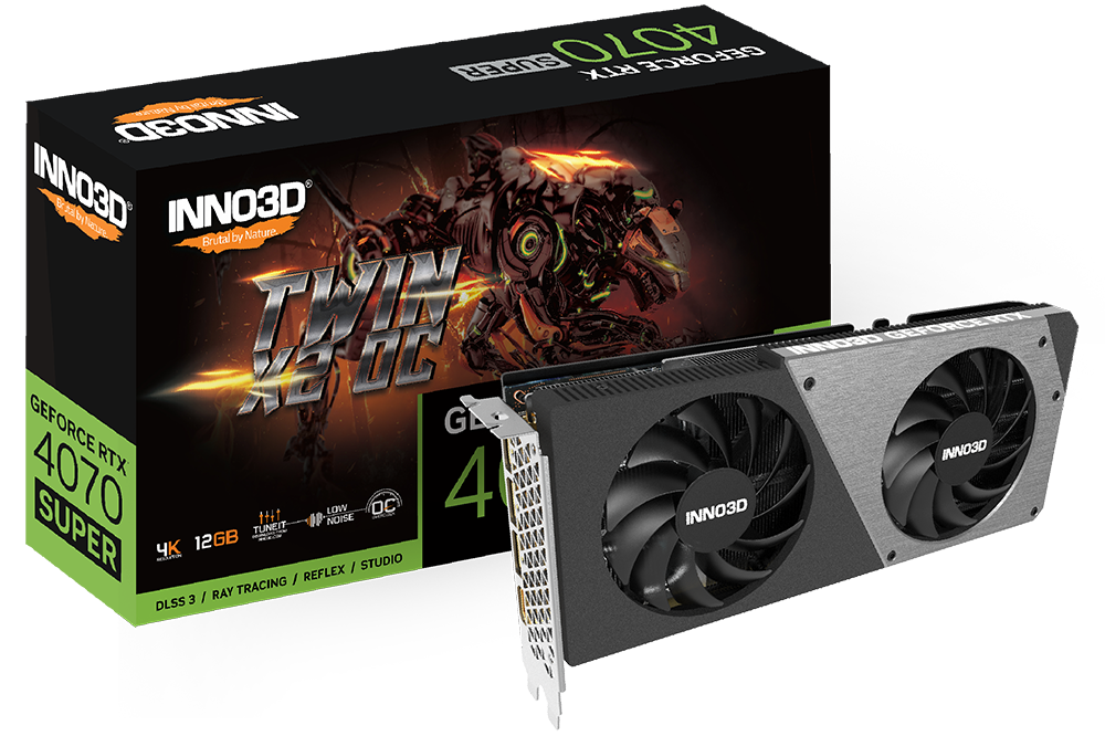 Inno3D GeForce RTX 4070 SUPER REFURB Grafikkort - GEEKD.dk