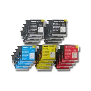 Rabat sæt!  LC1100 - 8 x BK 4 x C-M-Y - Kompatibel Brother - LC1100 - 20 stk.