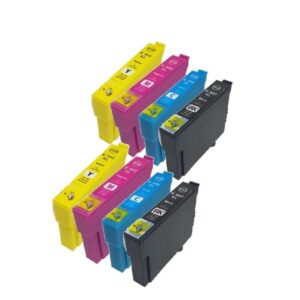 Rabat sæt! Epson 502XL   8 farver 2 x BK-C-M-Y  Kompatibel  502  98 ml