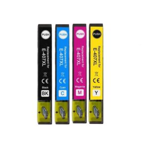 Rabat sæt! Epson 407XL   4 farver BK-C-M-Y  Uoriginal  407XL  128 ml