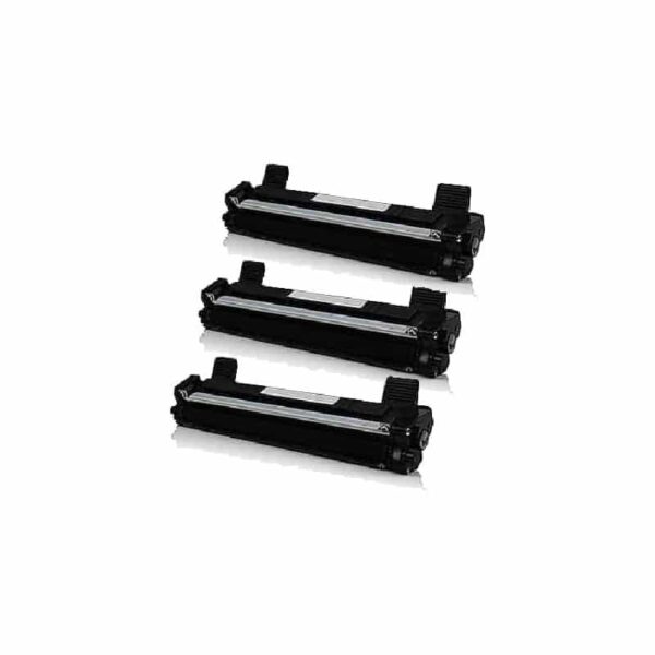 Rabat sæt! 3 stk  TN1050BK sort toner alt 3.000 sider - Kompatibel Brother - TN1050