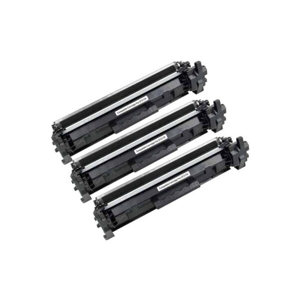 Rabat sæt! 3 stk HP 17A sort toner 4.800 sider i alt  - Kompatibel - CF217A