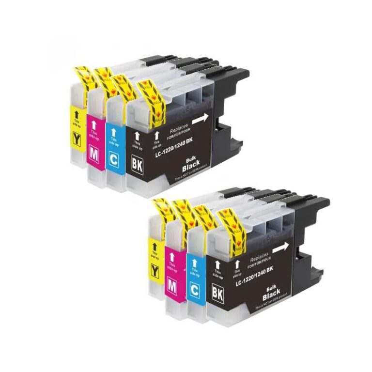 Rabat sæt!  LC1240 - 2 x 4 farver BK-C-M-Y - Kompatibel Brother - LC1240 - 100 ml