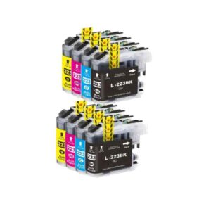 Rabat sæt!  LC223 - 2 x 4 farver BK-C-M-Y - Kompatibel Brother - LC223 - 4.400 sider