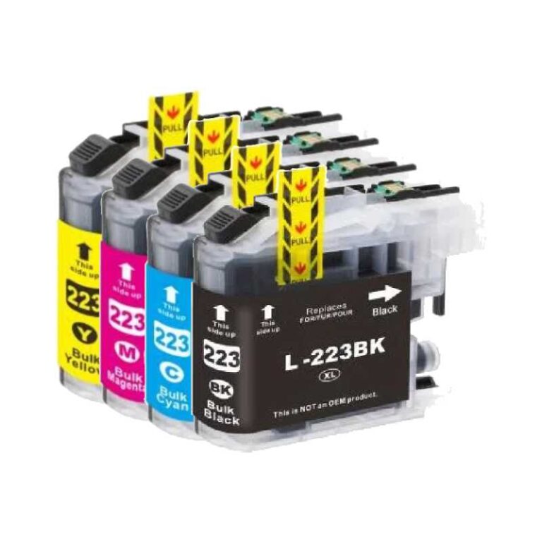 Rabat sæt!  LC223 - 4 farver BK-C-M-Y - Kompatibel Brother - LC223 - 2.200 sider