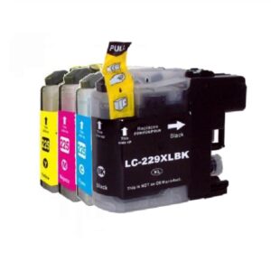 Rabat sæt!  LC229XL / 225XL - 4 farver BK-C-M-Y - Kompatibel Brother - LC229XL - 4.800 sider