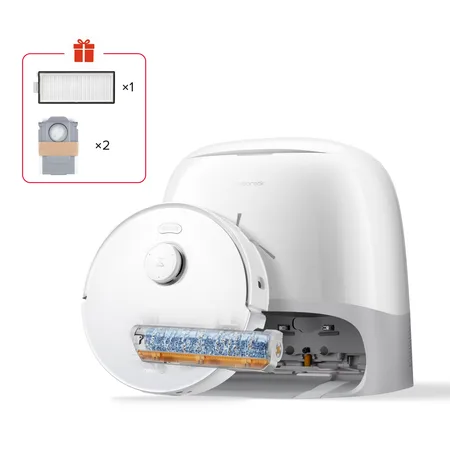 Roborock Qrevo Curv 2 FlowX Robotstøvsuger - 20000 Pa - 228 min. - Støvpose - 4 L - 65 dB