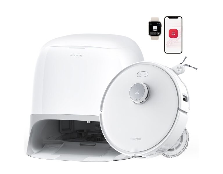 Roborock Qrevo Curv 5A1, Poseløs, Sort, Hvid, Rund, 60,4 dB, 0,325 L, 2,7 L