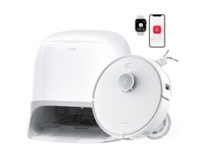 Roborock Qrevo Curv 5A1, Poseløs, Sort, Hvid, Rund, 60,4 dB, 0,325 L, 2,7 L