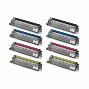 Rabat sæt!  TN249 - 2 stk BK-C-M-Y toner 33.000 sider - Kompatibel Brother 8 farver