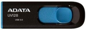 ADATA DashDrive UV128 USB 3.0 Sort Blå - AUV128-64G-RBE