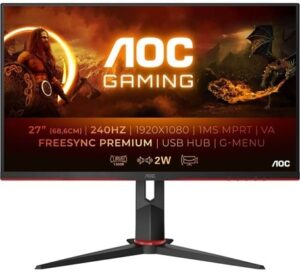 AOC Gaming C27G2ZU/BK 27 1920 x 1080 HDMI DisplayPort 240Hz - C27G2ZU