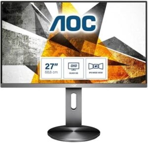 AOC Q2790PQE 27 2560 x 1440 VGA (HD-15) HDMI DisplayPort 60Hz Pivot Skærm