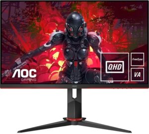 AOC Gaming Q27G2U/BK 27 2560 x 1440 HDMI DisplayPort 144Hz Pivot Skærm