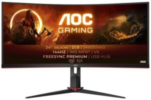 AOC Gaming CU34G2X/BK 34 3440 x 1440 HDMI DisplayPort 144Hz