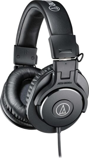 Audio-Technica ATH M30X Kabling Hovedtelefoner Sort