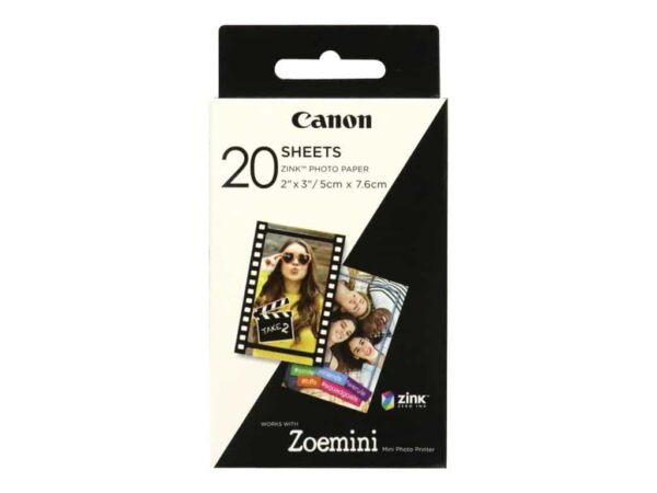 Canon fotopapir - zink papir 5 x 7.6 cm 20ark - 3115046