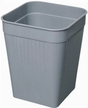 Bantex Papirkurv plast grå 14 l 4-kantet 321x260x260mm