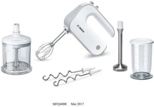 Bosch MFQ4080 Håndmixer Turbofunktion Hvid/sølv