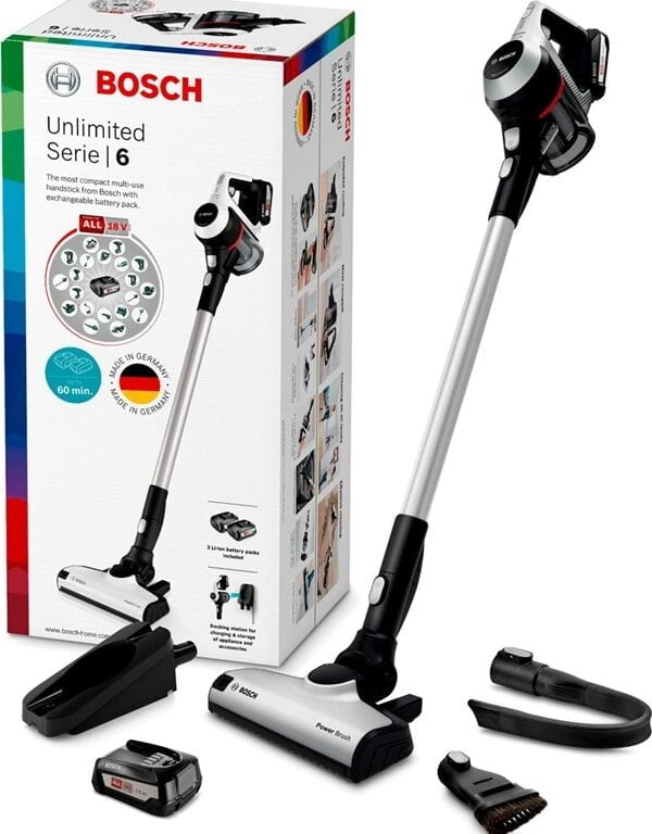 Bosch Unlimited Serie | 6 BCS61BAT2 Støvsuger Pind/håndholdt 0.3liter Hvid