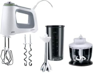 Braun MultiMix 5 HM 5137 WH Håndmixer Turbofunktion Hvid/grå