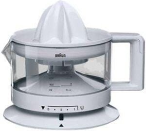 Braun Tribute Collection CJ 3000 Citruspresser 5 pulpkontrolindstillinger Omvendt funktion Hvid