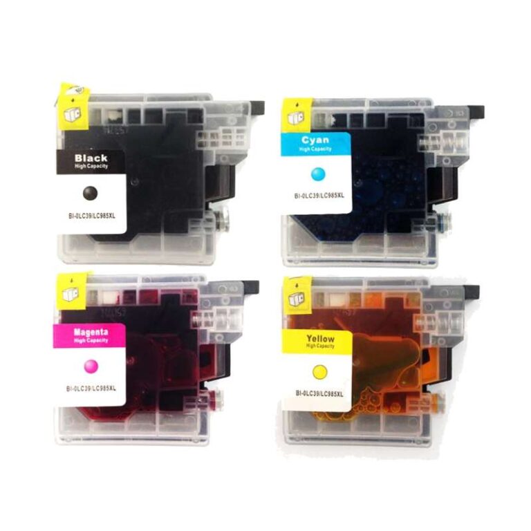 Rabat sæt!  LC985 - 4 farver BK-C-M-Y - Kompatibel Brother - LC985 - 49 ml