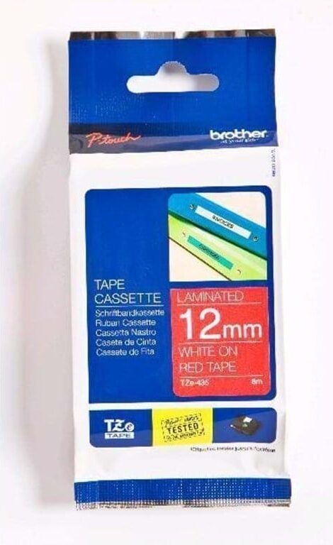 Brother TZe 435 Lamineret bånd  (1,2 cm x 8 m) 1rulle(r) - TZE-435
