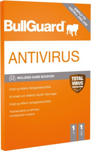 BullGuard Antivirus 2021 Bokspakke 1 år/1 enhed