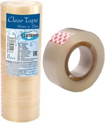 Tape klar 18mmx24.68m 8rul/pak