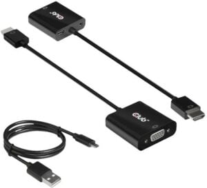 Club 3D Videointerfaceomformer HDMI / VGA Sort