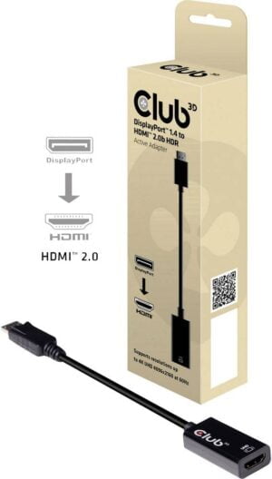 Club 3D DisplayPort til HDMI 2.0a HDR 4K60Hz