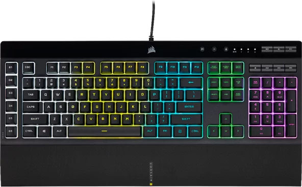 CORSAIR Gaming K55 RGB PRO Tastatur Gummitrykknap RGB/16,8 millioner farver Kabling Nordisk