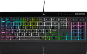 CORSAIR Gaming K55 RGB PRO XT Tastatur Gummitrykknap RGB/16,8 millioner farver Kabling Nordisk