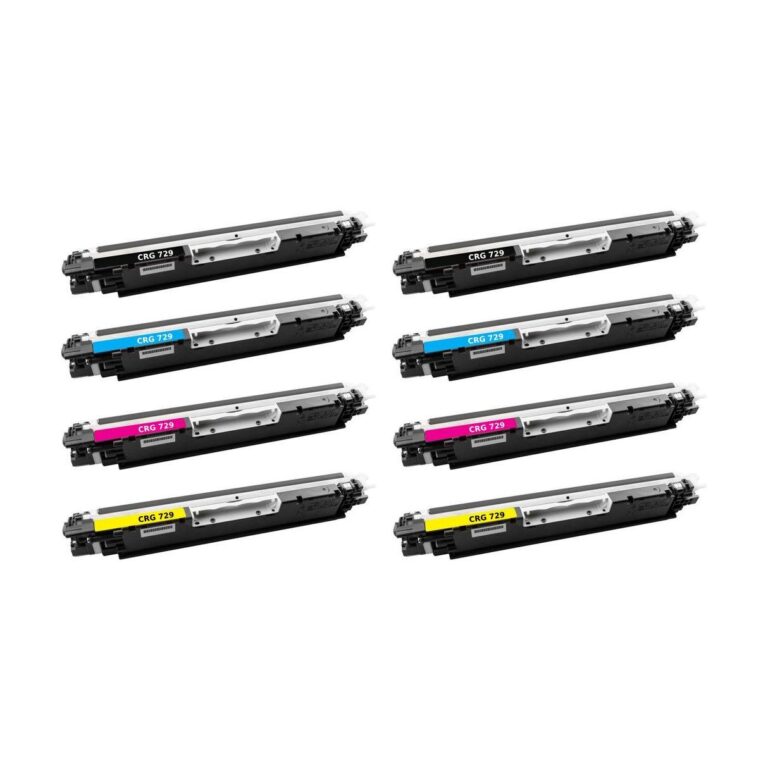 Rabat sæt! Canon CRG 729 - 2 stk BK-C-M-Y toner 8.600 sider - kompatibel 8 farver