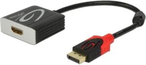DeLOCK Videointerfaceomformer DisplayPort / HDMI 20cm Sort Grå