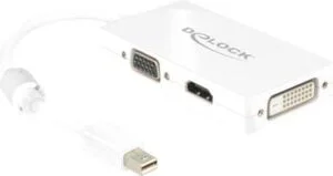 DeLOCK DisplayPort adapter Hvid 16cm