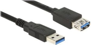 DeLOCK USB 3.0 USB forlængerkabel 1.5m Sort