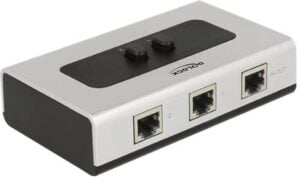 DeLock  RJ45  2 port manual bidirectional Switch 2-porte Gigabit